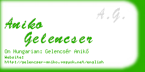 aniko gelencser business card