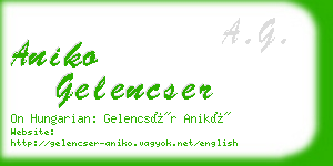 aniko gelencser business card